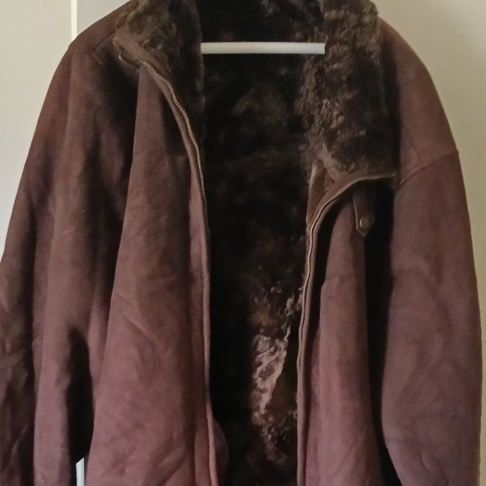 Half Length Suede Shearling Coat